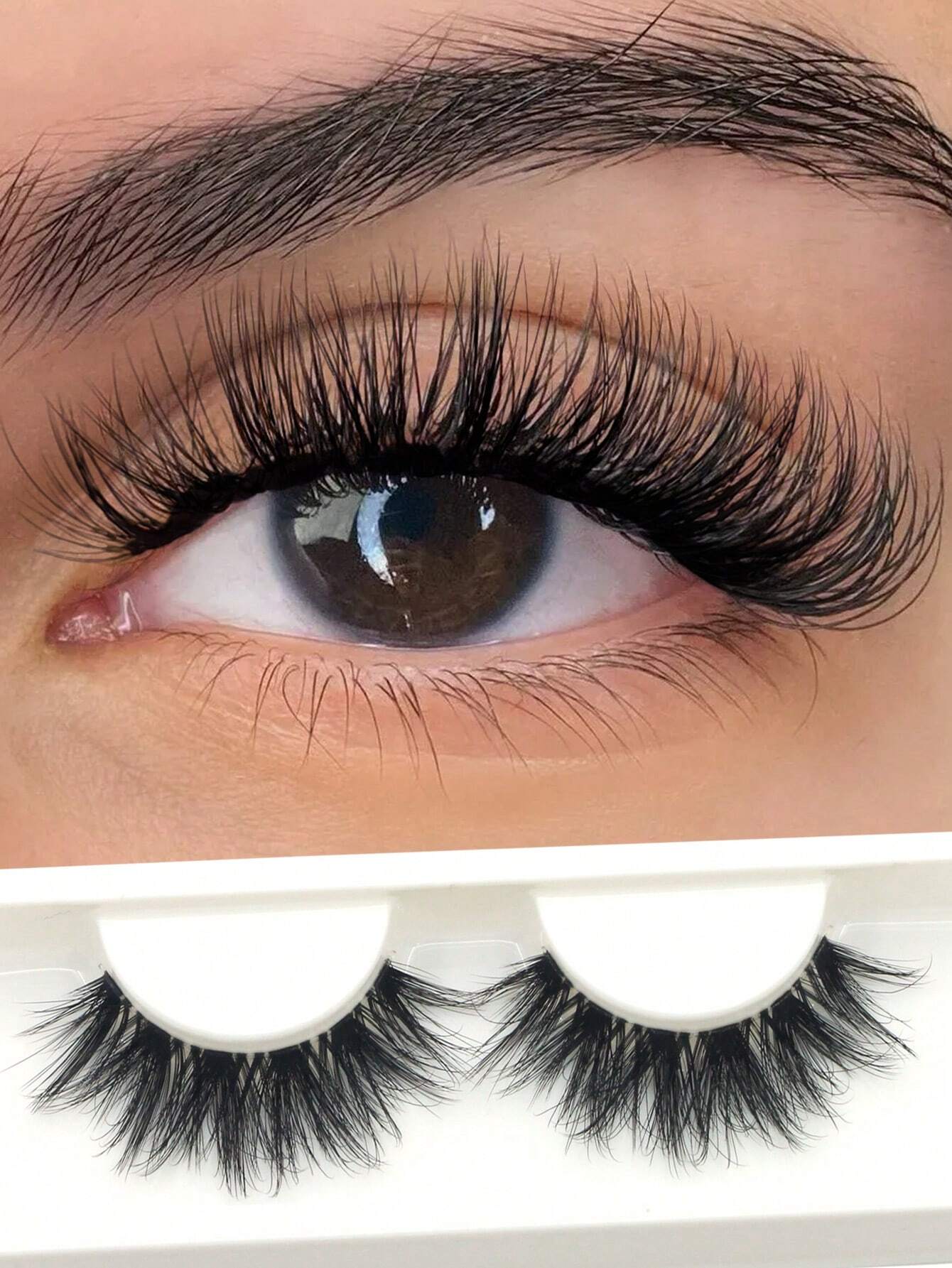 1 Pair 15Mm Eyelashes - Fluffy, Natural Curling Cute Eyelashes
